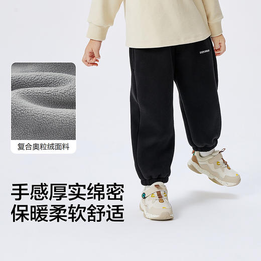 巴拉巴拉balaOne童装儿童裤子2025秋冬装新款男女童加绒长裤亲子 商品图3