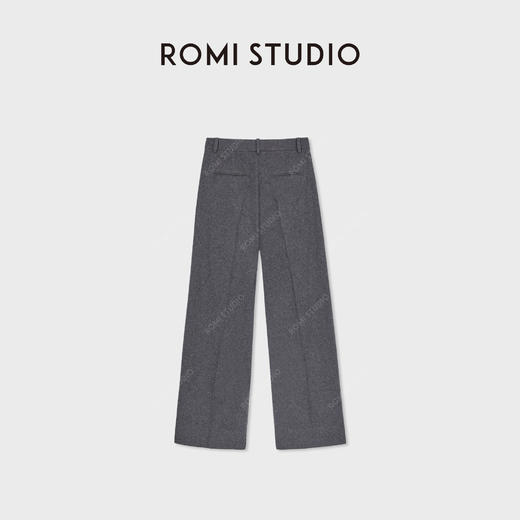 ROMI STUDIO“松弛休闲”羊绒羊毛混纺立体压褶西装长裤RWCWXG6641 商品图1