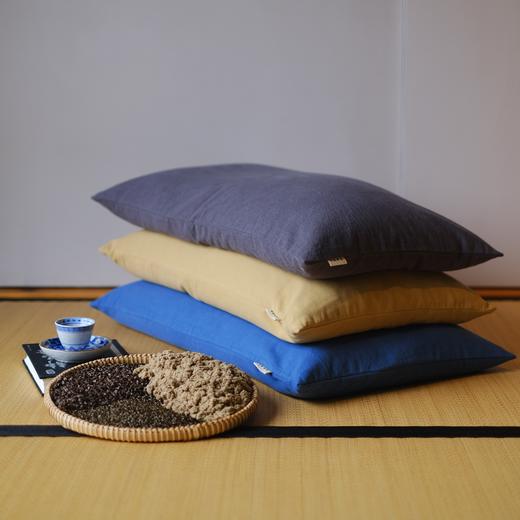 荞麦壳艾绒决明子养生方枕  亲肤透气面料 肩颈舒缓枕 商品图0