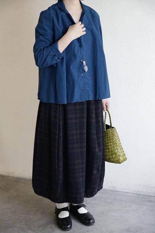 Bergfabel格纹羊绒灯笼裙 商品图3