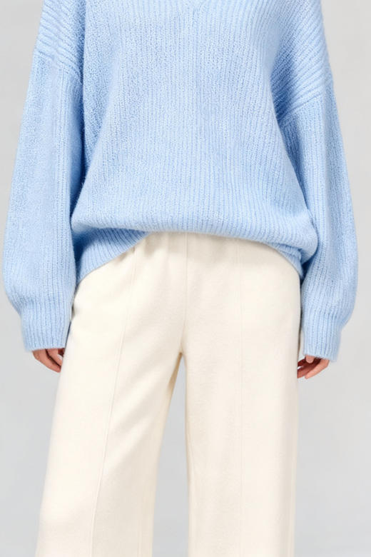 重磅高腰羊毛直筒裤抗起球面料可机洗 商品图7