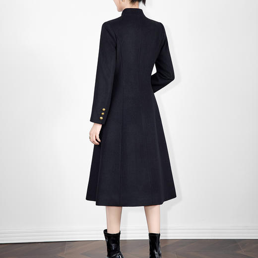 「高货wl」全新升级【铂金会员404/天猫539/差价135】(02755)洛诗琳羊毛粗纺毛呢大衣2025秋冬新款气质中长款立领外套 商品图2