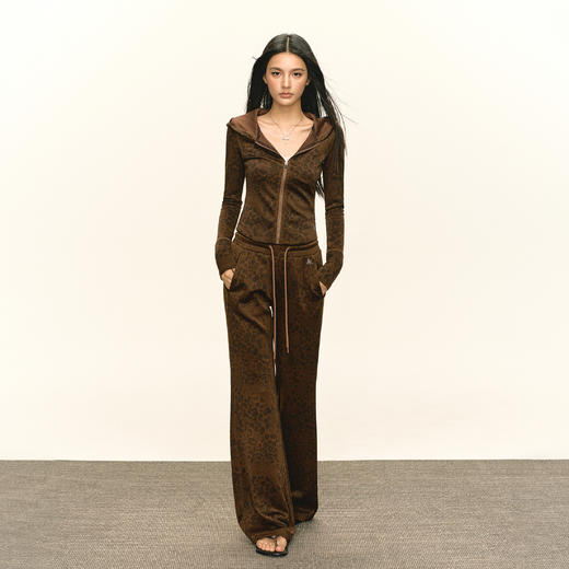 Ariseism 美式复古长袖上衣长裤套装女秋季新款两件套 商品图0