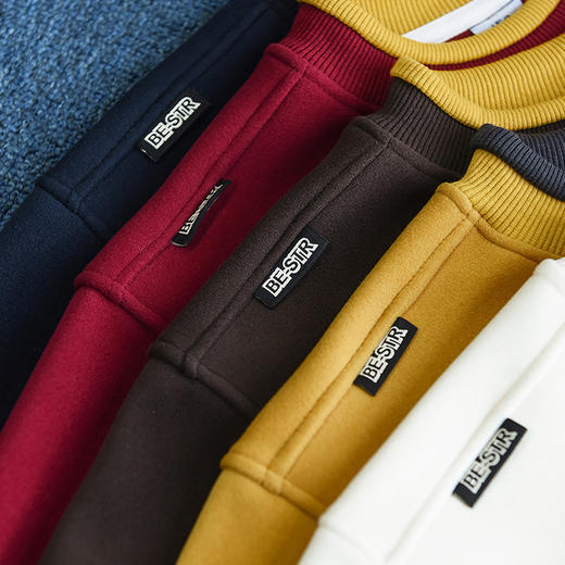 【马上有钱❀儿童加厚摇粒绒刺绣卫衣25822】保暖抗风微防水，撞色圆领设计，设计时尚 商品图5