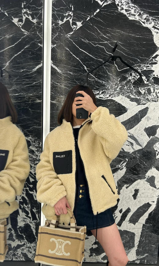 赛琳 25秋冬新款 羊羔毛拉链外套(TM) 商品图3