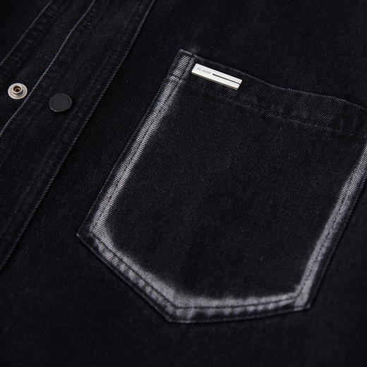 【新品上新】HX 春秋季水洗牛仔衬衫式茄克衫外套C105530066101 商品图4