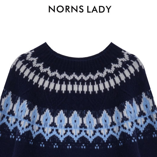 NORNS LADY诺恩 冬季新款毛针织衫圆领费尔岛毛衣 H25SK73807  商品图4
