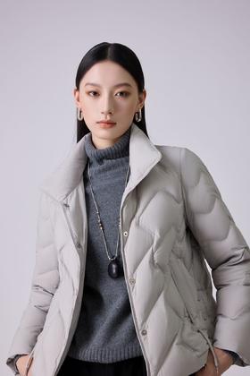 SZ6R20 短款立领白鸭绒羽绒服 