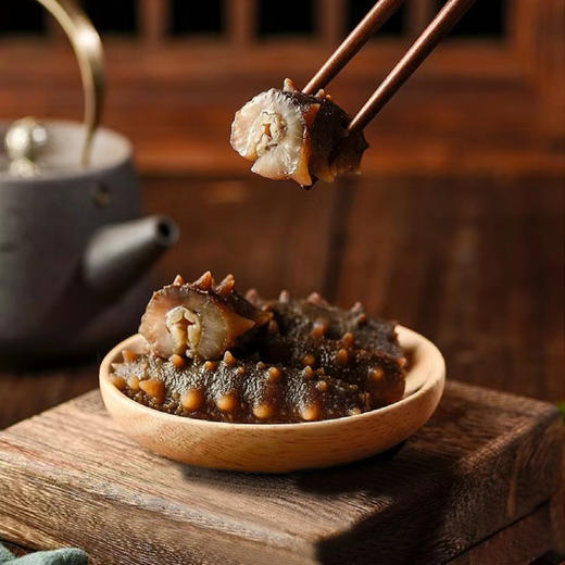 【主持人亲测严选·大连淡干海参】大连淡干海参国标一级 头茬春参 工厂直发 中式礼盒 缎面礼袋1分享2-15倍泡发 盐度≤20%(拍2发3) 商品图1