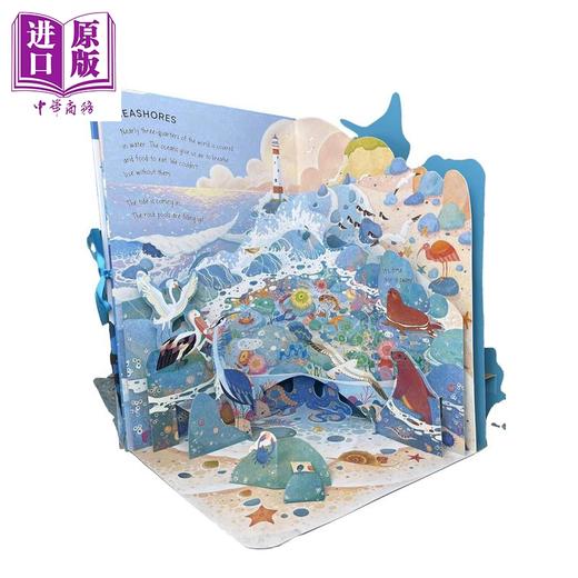 预售 【中商原版】立体书 海洋与大海 Qian Ling Seas & Oceans A Magical Pop-Up Book 英文原版 儿童立体科普绘本 大尺寸立体书 商品图2