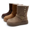 西遇厚底雪地靴女新款冬季两穿英伦马丁靴加厚加绒保暖棉鞋子V2457333 商品缩略图4