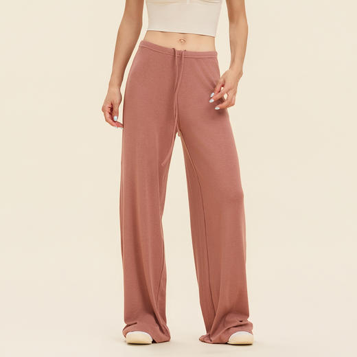 跃牌【禅语梵心】慕斯阔腿运动长裤宽松显瘦垂坠感户外跑步直筒瑜伽裤CK3525 商品图4