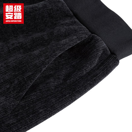 超级安踏加绒运动裤女裤秋冬保暖雪尼尔时尚阔腿裤休闲长裤子女162548303U 商品图4