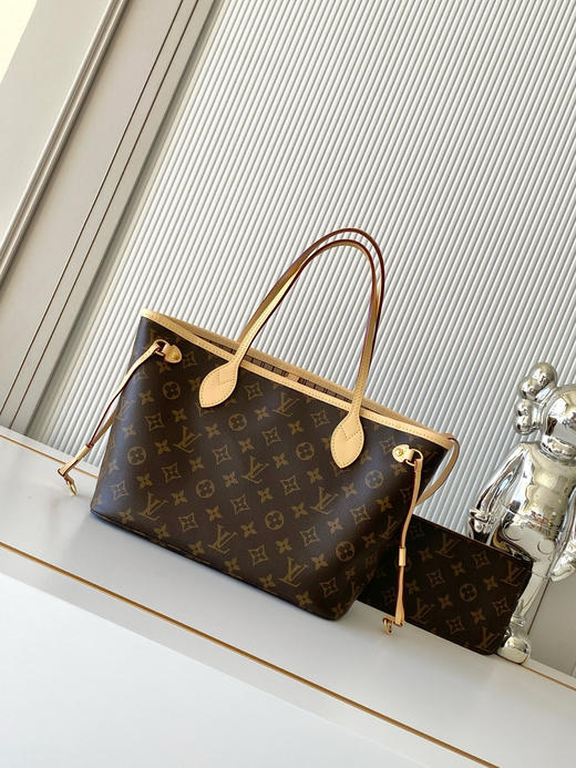秋冬特惠💰1190 渠道级LV【全钢五金 MB163c01变码芯片】te级 全套包装 M41000老花杏内里 NEVERFULL 小号手袋 Neverfull 小号手提包 商品图2