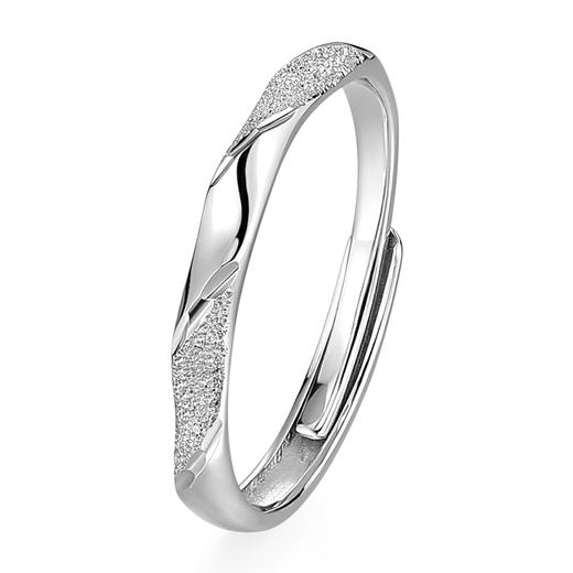 卡蒂罗KADER 光年星迹情侣对戒  莫比乌斯环925银简约磨砂设计原创开口素圈时尚百搭 恋爱频率钟爱久久 商品图2