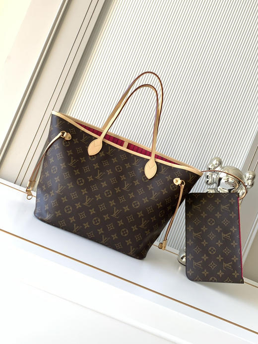 秋冬特惠💰1290 渠道级LV【全钢五金 变码芯片】te级LV 全套包装 41178老花玫红 经典购物袋 中号 商品图2