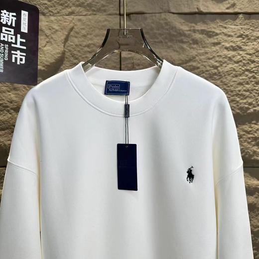 D112029新款精典骑士小标logo休闲情侣加绒圆领卫衣 商品图6