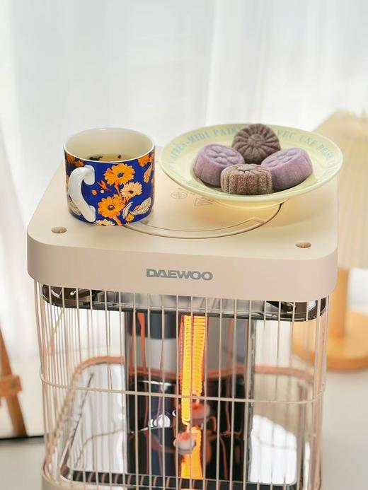 【全屋温暖一个围炉就足够】大宇围炉取暖桌DY-QN16 碳晶石墨烯 360度环绕取暖 双档切换 桌板可拆卸 可取暖可煮茶 3分钟速热 1000W功率 商品图9