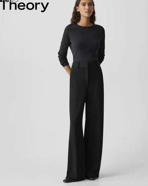 Theory秋冬厚款阔腿长裤。 自己备注号码颜色。黑色。深灰色 商品图0