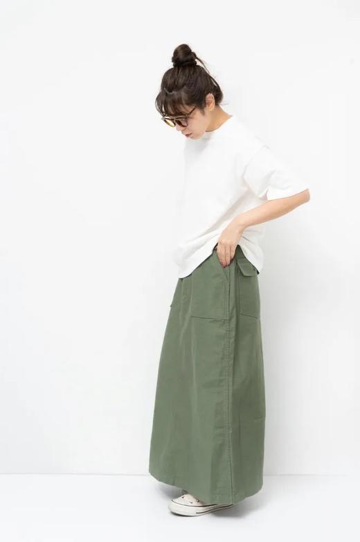 ORDINARY FITS 2色松紧腰后开叉半身裙 商品图1
