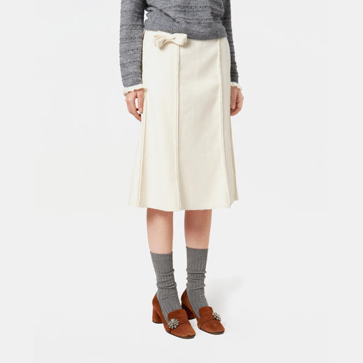 HERLIAN 2025冬季新品蝴蝶结装饰中长裙女士 商品图1