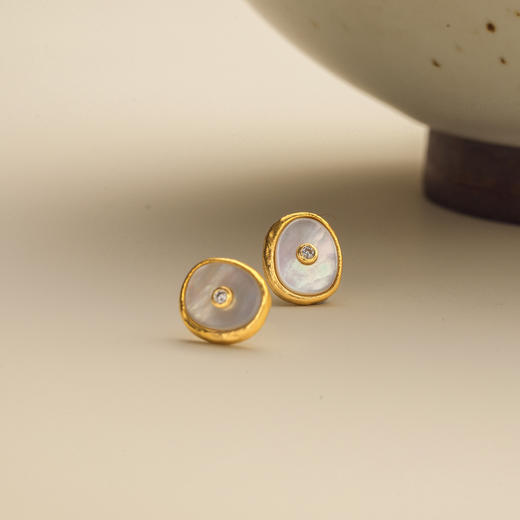 【微信专享款】ARSIS｜纯真年代系列 纽扣耳钉 商品图3