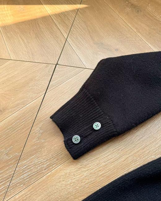 D112043圆领袖臂彩条4色针织毛衣男女情侣款套头毛衣 商品图9