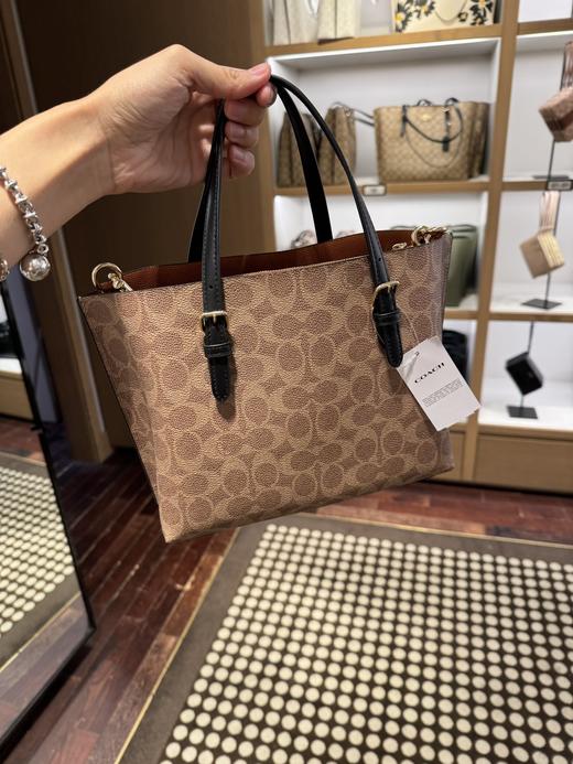 到手价1899元 Coach爆款 mollie 25小号托特 25*19cm 棕色老花 美国代购，无中文标签，介意慎拍 商品图4