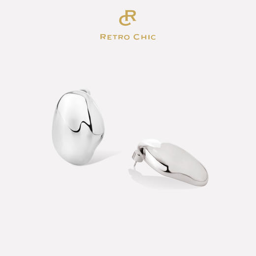 【新品上新】Mordern Art 现代艺术时期 | 星月光影金耳环（金银2色） 商品图1