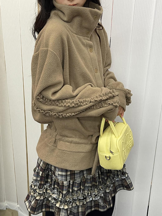 CryingCenter摇粒绒轻量收腰抽绳长袖外套开衫 哭喊中心 商品图5