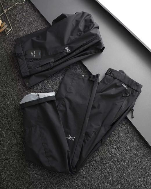 D112026秋冬运动户外登山轻量防风防水半拉链硬壳压胶冲锋裤 商品图3