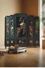 【已售】独角鹿西洋古董20世纪中国创汇时期出品「松鹤延年」主题硬石镶嵌五曲屏风 商品缩略图0