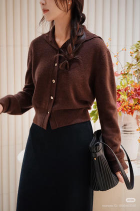 1120-4 独家圆正 小禾 翻领羊绒开衫