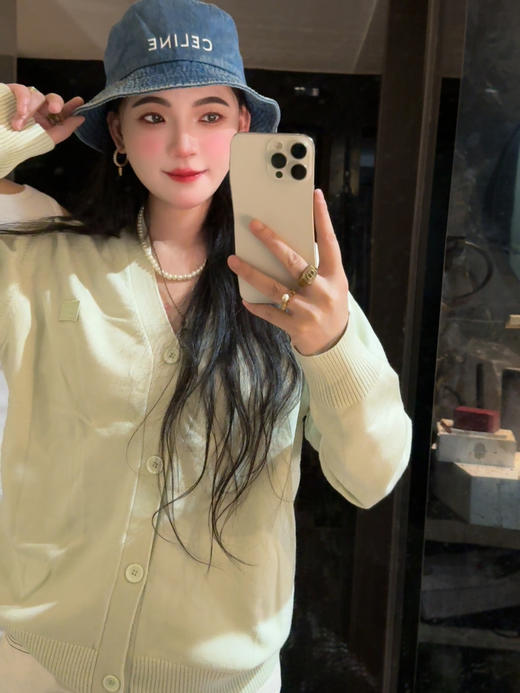 Acne Studios · 针织羊毛刺绣笑脸开衫 商品图5