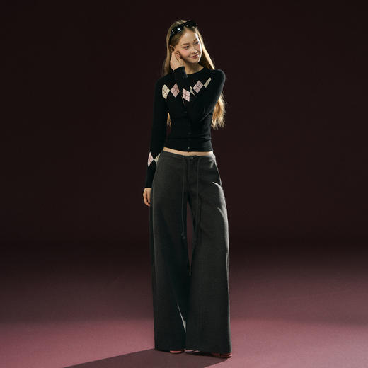 Ariseism 美式复古设计感秋冬加厚休闲裤女秋季新款长裤子 商品图2