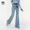P&X设计师女装2025冬季街头风阔腿加绒牛仔长裤825410164 蓝色 商品缩略图5