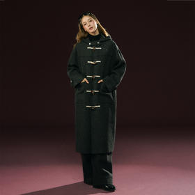 Ariseism 美式复古设计感长款毛呢外套女秋季新款上衣