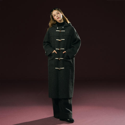 Ariseism 美式复古设计感长款毛呢外套女秋季新款上衣 商品图0