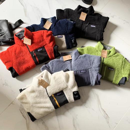 D112010Classic Retro-X限定配色抓绒羊羔绒立领拉链外套夹克 商品图4