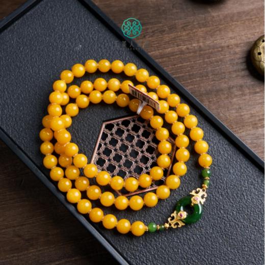 石惑珠宝%蜜蜡单圈圆珠手串约8mm 商品图0