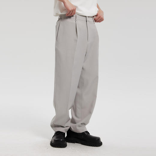 MODE COMMUTER | MC冬季简约通勤时尚纹理西裤长裤男MCE114174D 商品图1