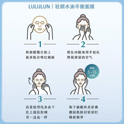 LuLuLun 抗衰紧肤保湿补水水油平衡面膜 7片【BS】 商品图7