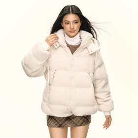 Ariseism 美式复古设计感可脱卸帽羽绒服女冬季新款保暖外套