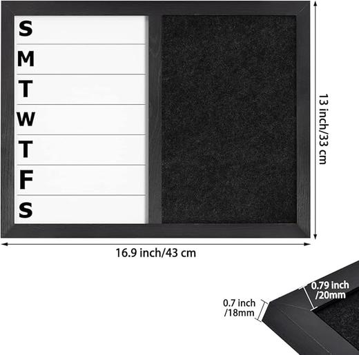 美国 磁性白板拼接毛毡板 周计划记事板 43cm*33cm 商品图1