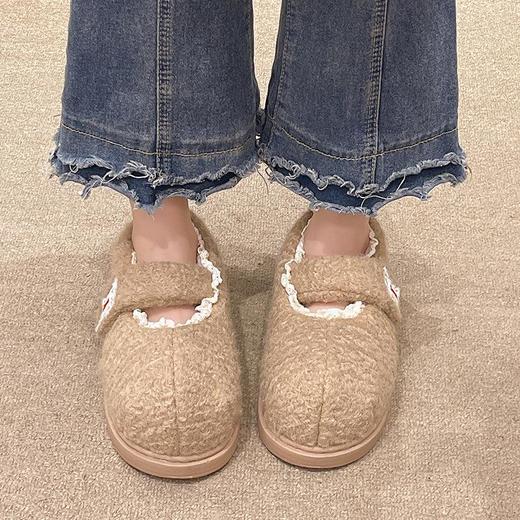 【玛丽珍棉拖鞋】女秋冬季居家室内保暖防滑外穿加绒包跟棉鞋 商品图3