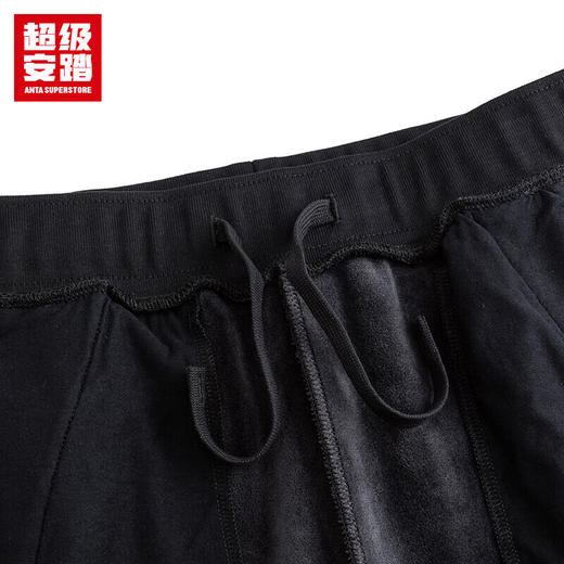 超级安踏加绒运动裤女裤秋冬保暖雪尼尔时尚阔腿裤休闲长裤子女162548303U 商品图3