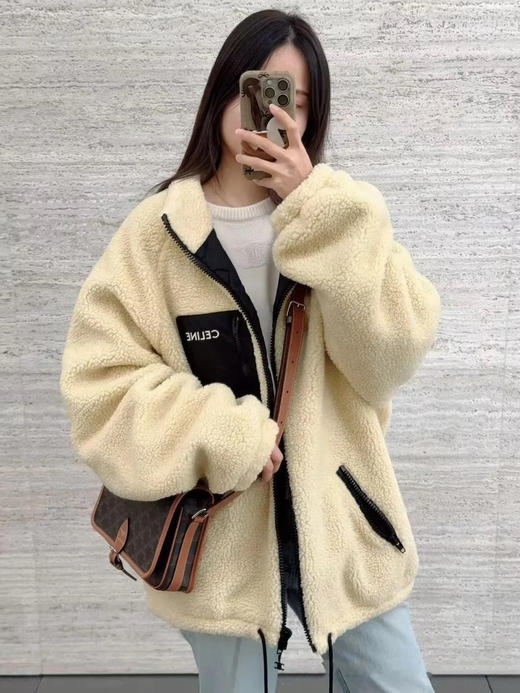 赛琳 25秋冬新款 羊羔毛拉链外套(TM) 商品图4