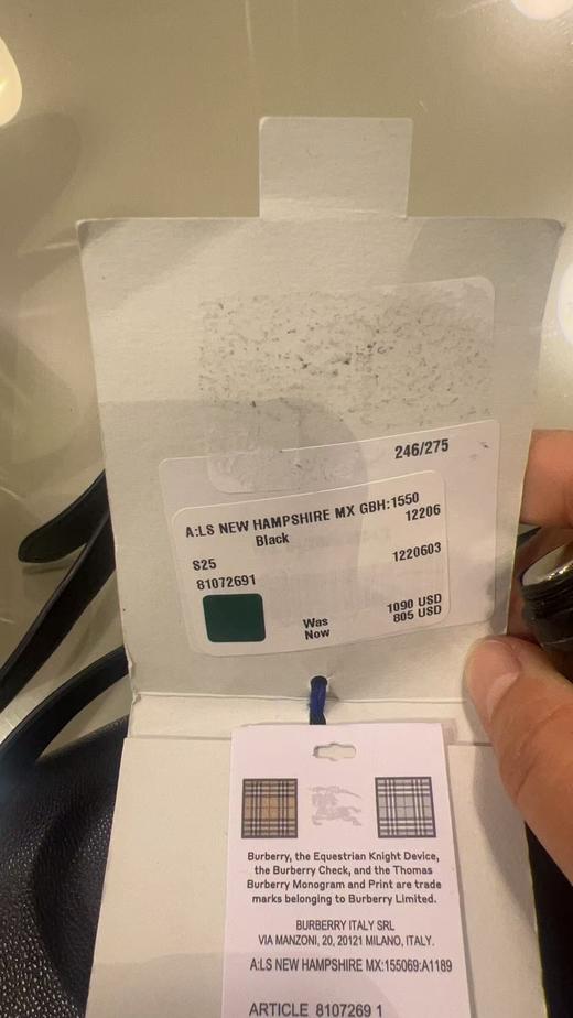 到手价3999元 Burberry巴宝莉 专柜款格纹斜挎包 美国代购，无中文标签，介意慎拍 商品图12