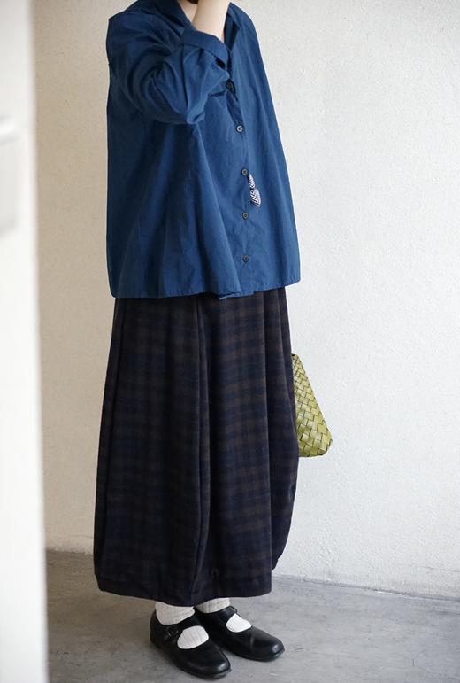 Bergfabel格纹羊绒灯笼裙 商品图4