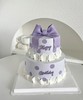 【周年庆精选】紫色蝴蝶结双层蛋糕 商品缩略图0
